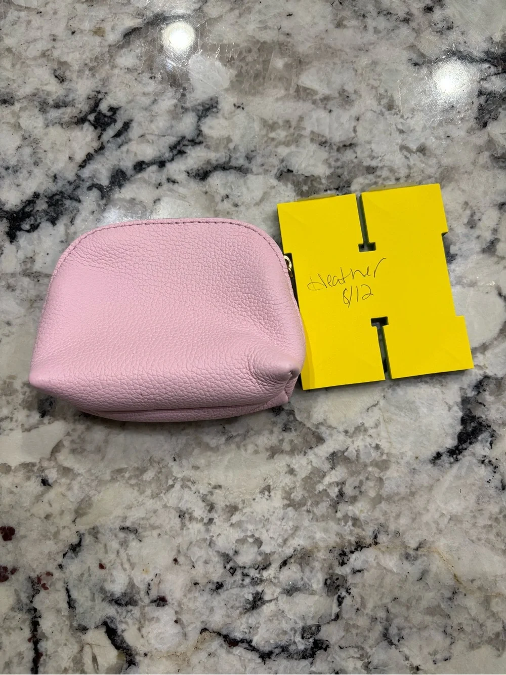 Portland Leather Pink Pebbled Mini Luna